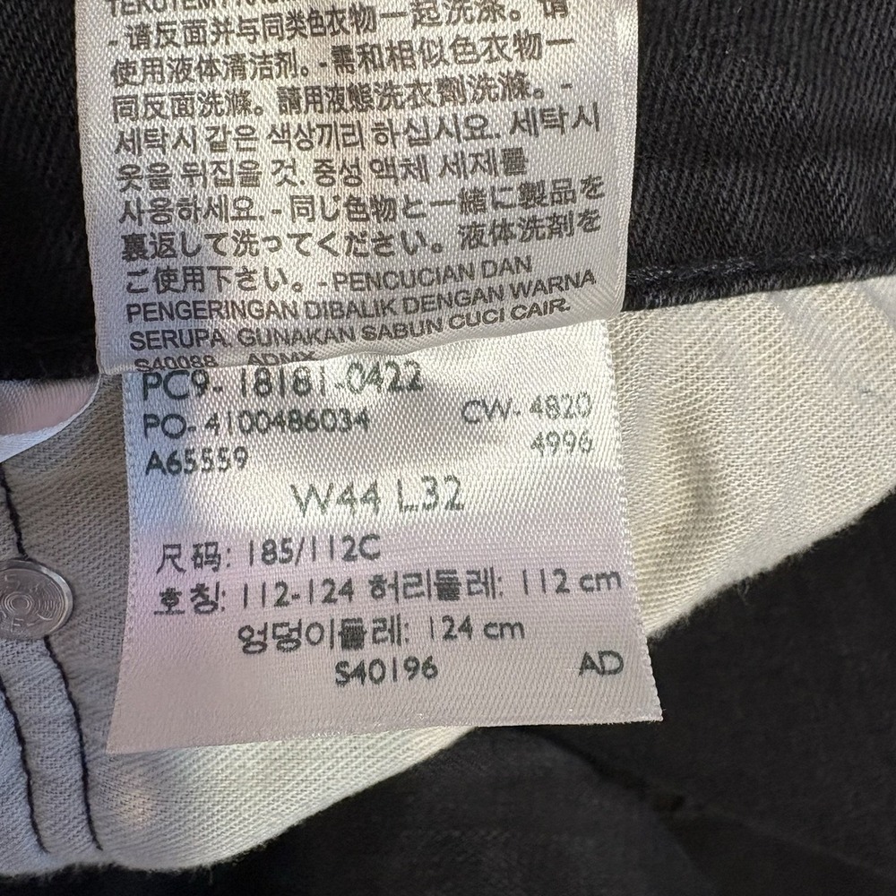 Levi's 541 Men's Black Wash Jeans‎ W44 L32 Athletic Taper Stretch - Picture 9 of 16